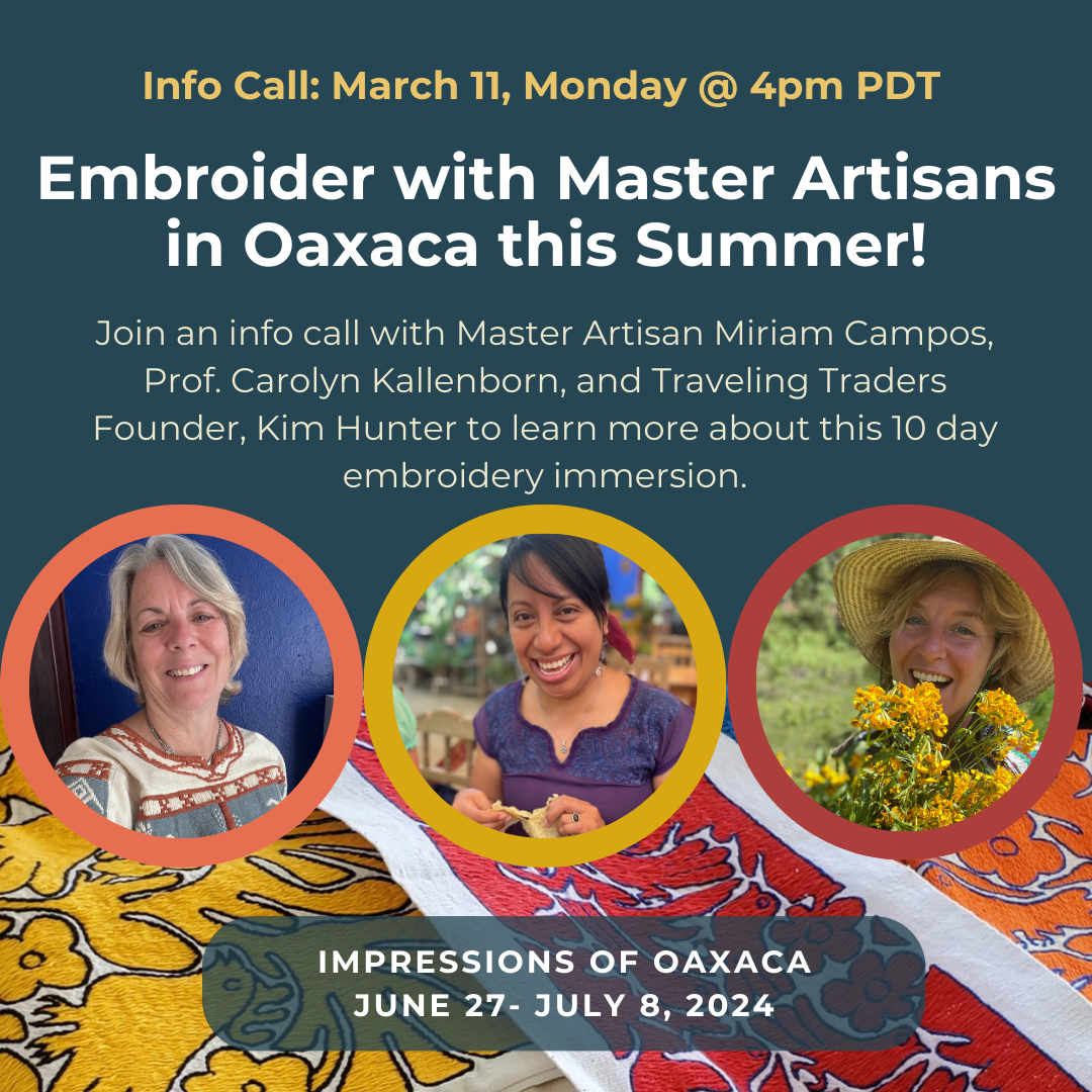 Load video: informational call about embroidery immersions in Oaxaca