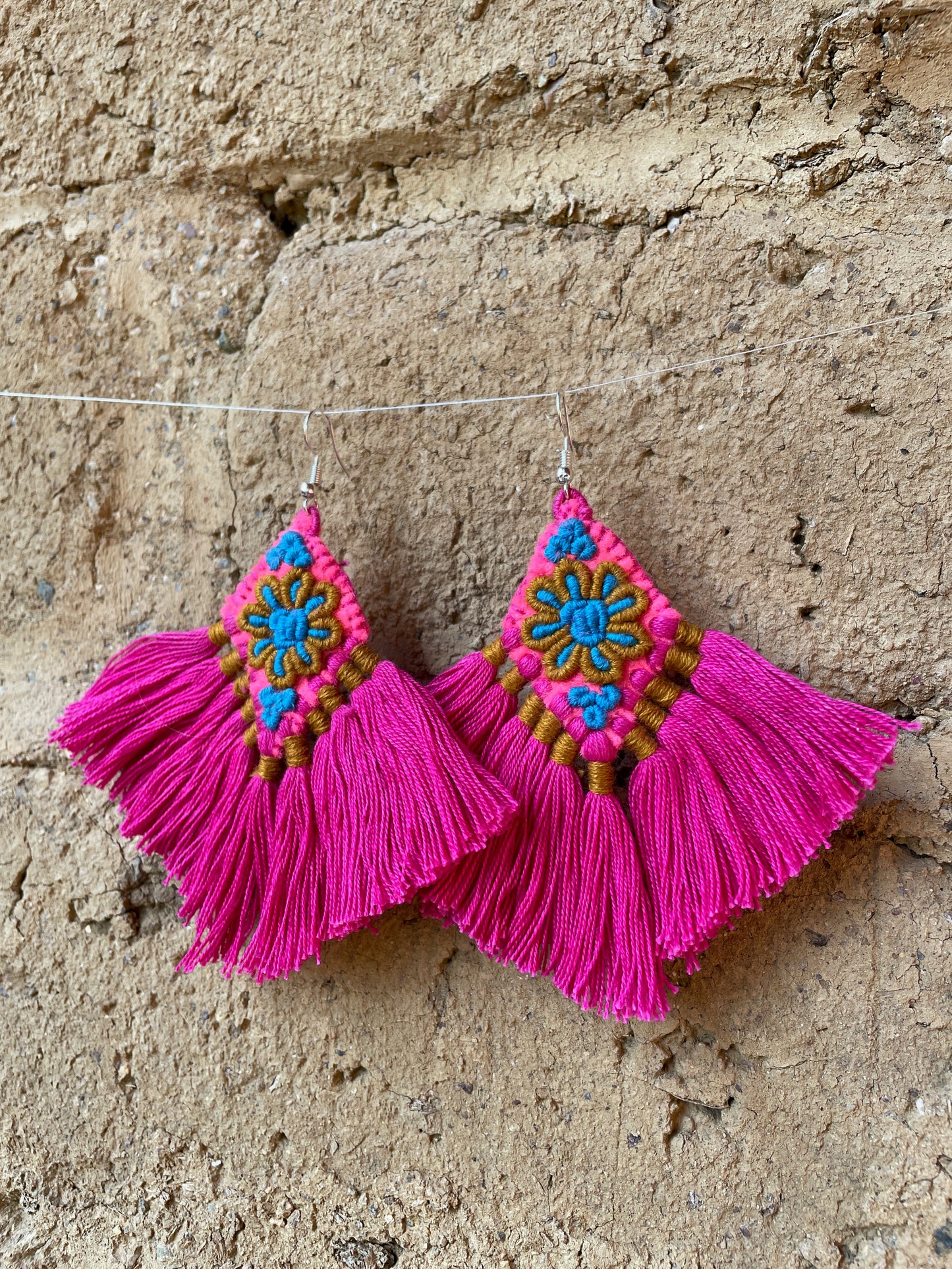 Flores - Hand Embroidered Mayan Artisan Earrings