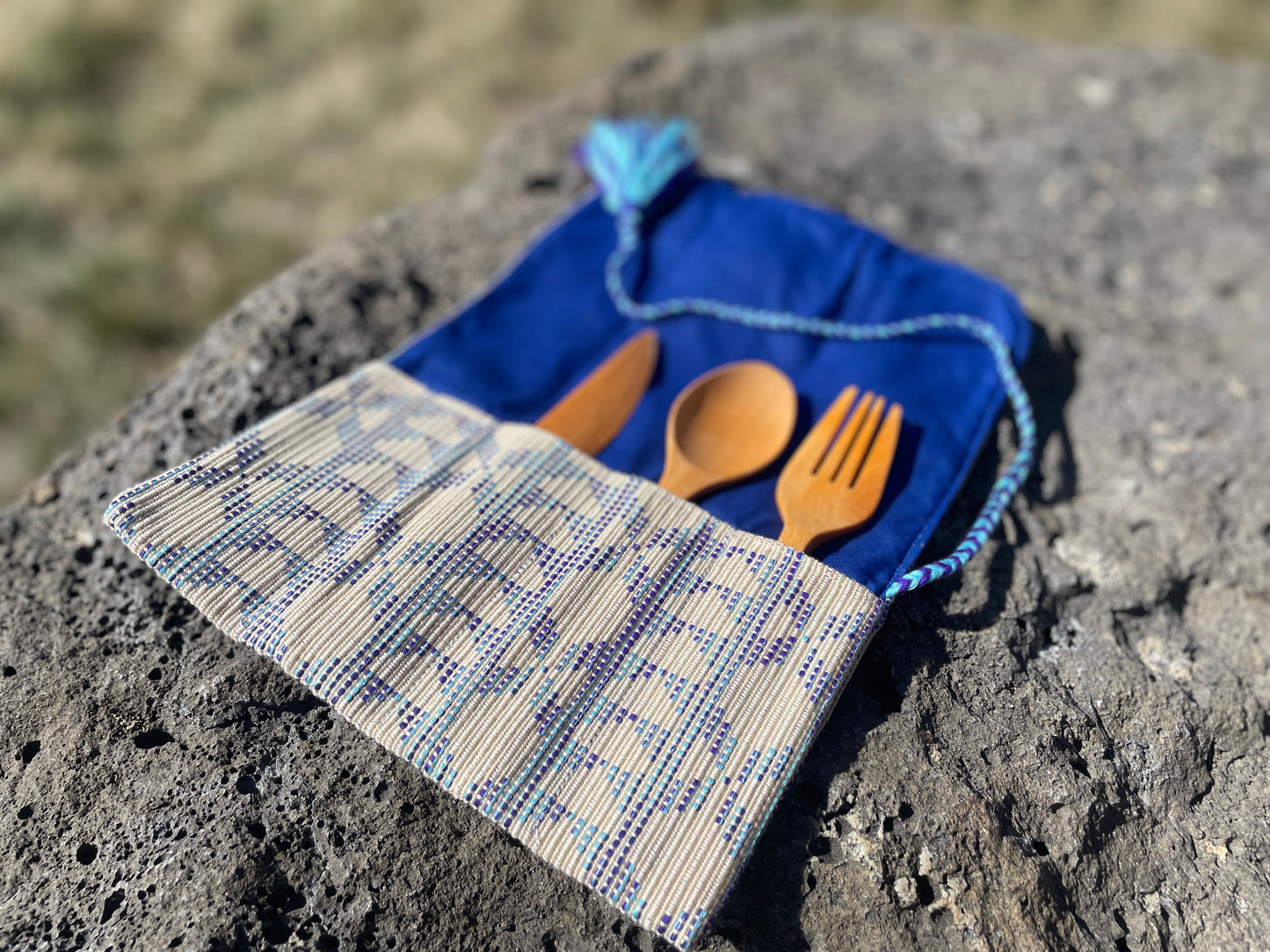 Handwoven Eco-friendly Artisan Utensil Wrap