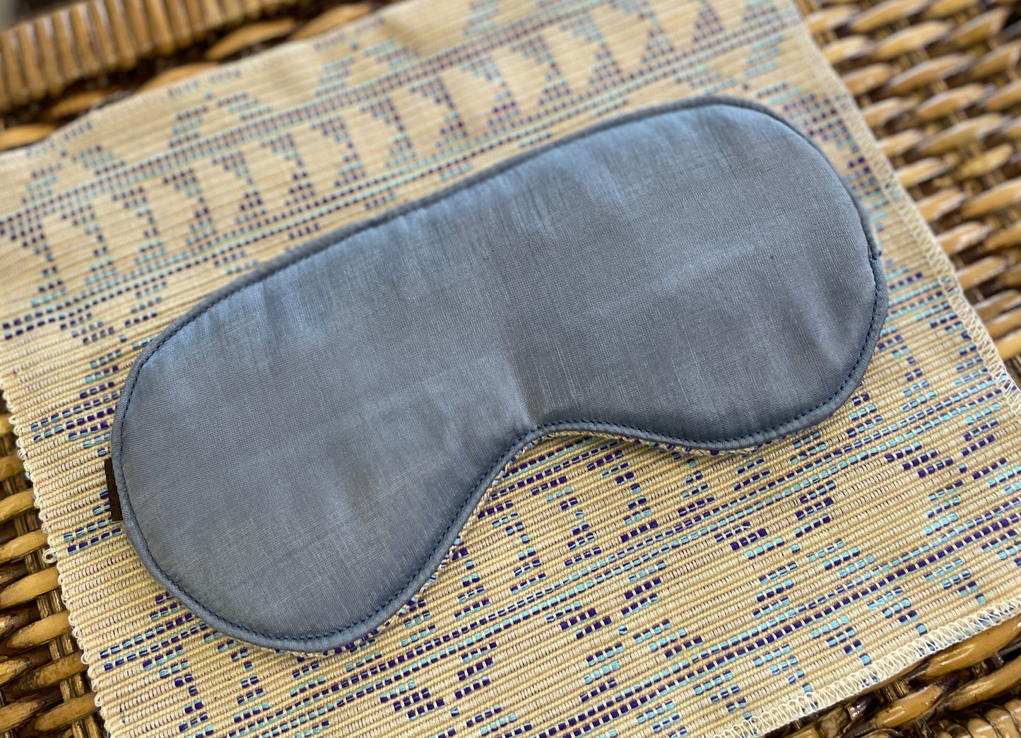 Handwoven Silk-Lined Artisan Eye Mask