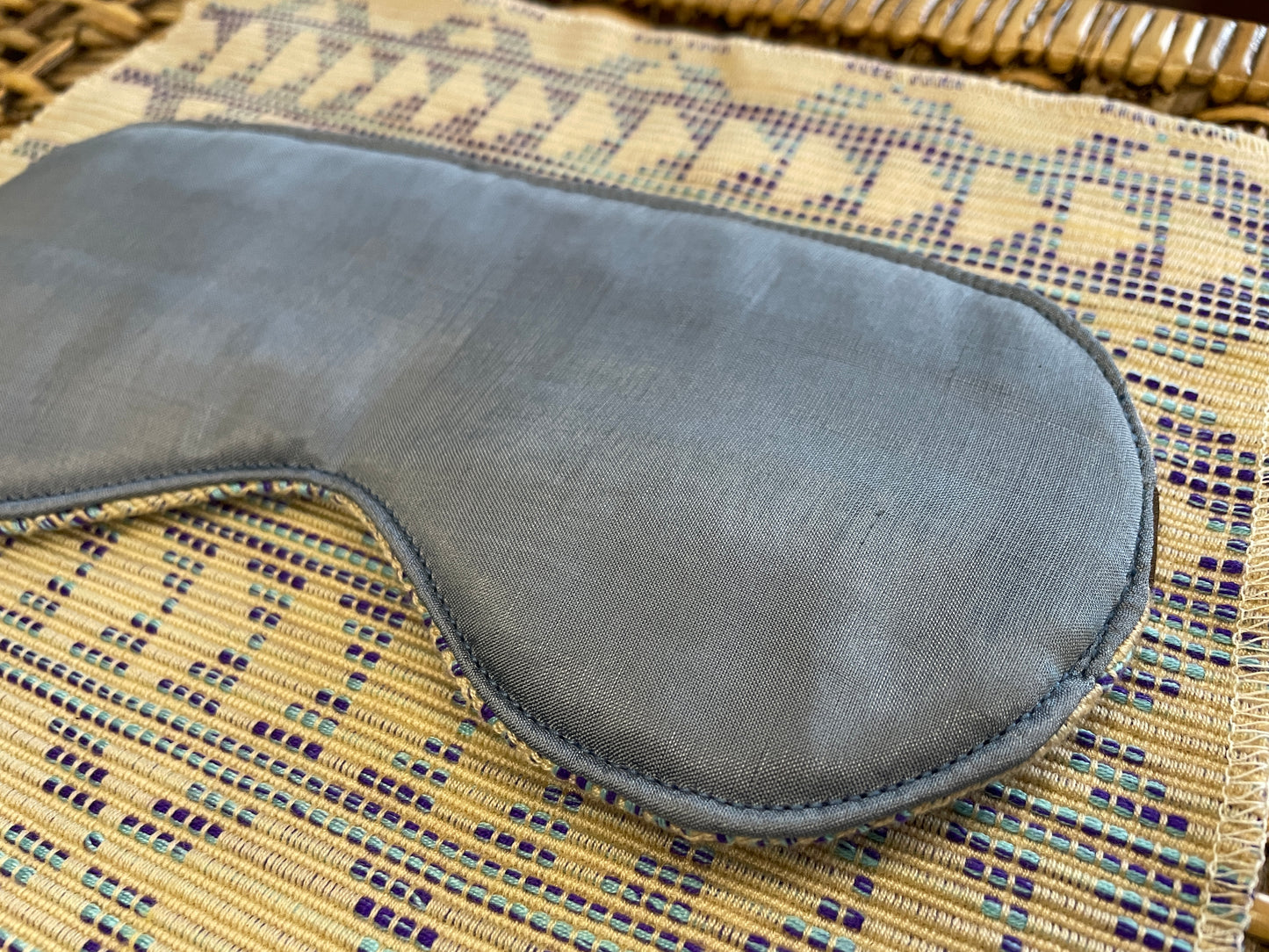 Handwoven Silk-Lined Artisan Eye Mask