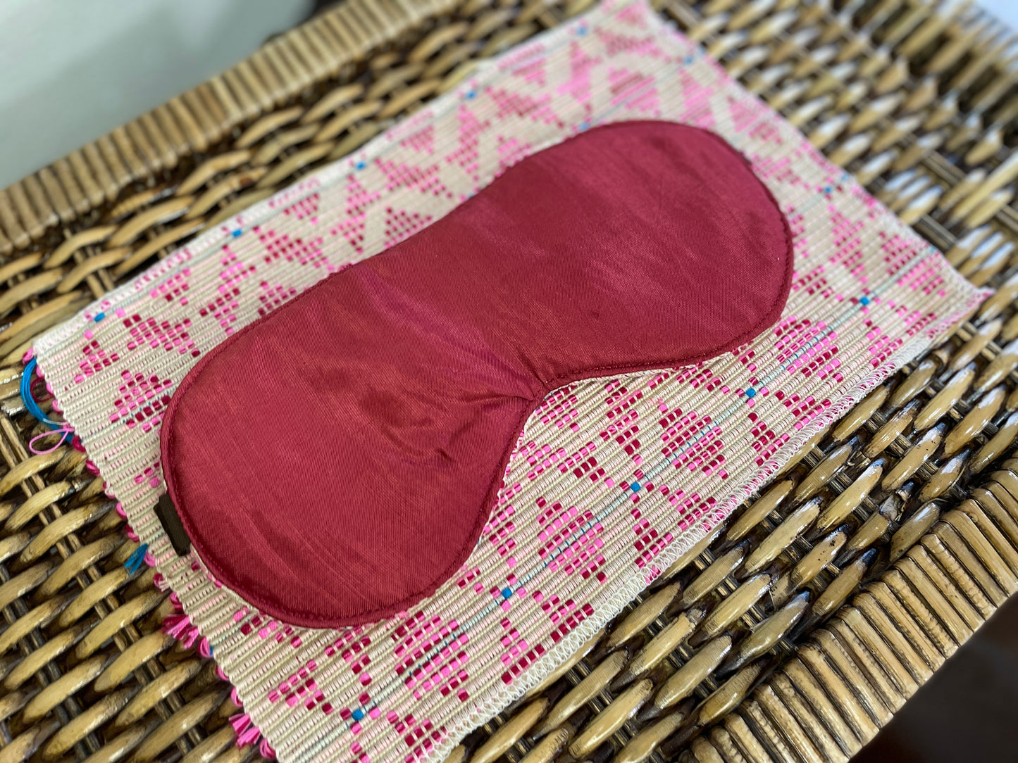 Handwoven Silk-Lined Artisan Eye Mask