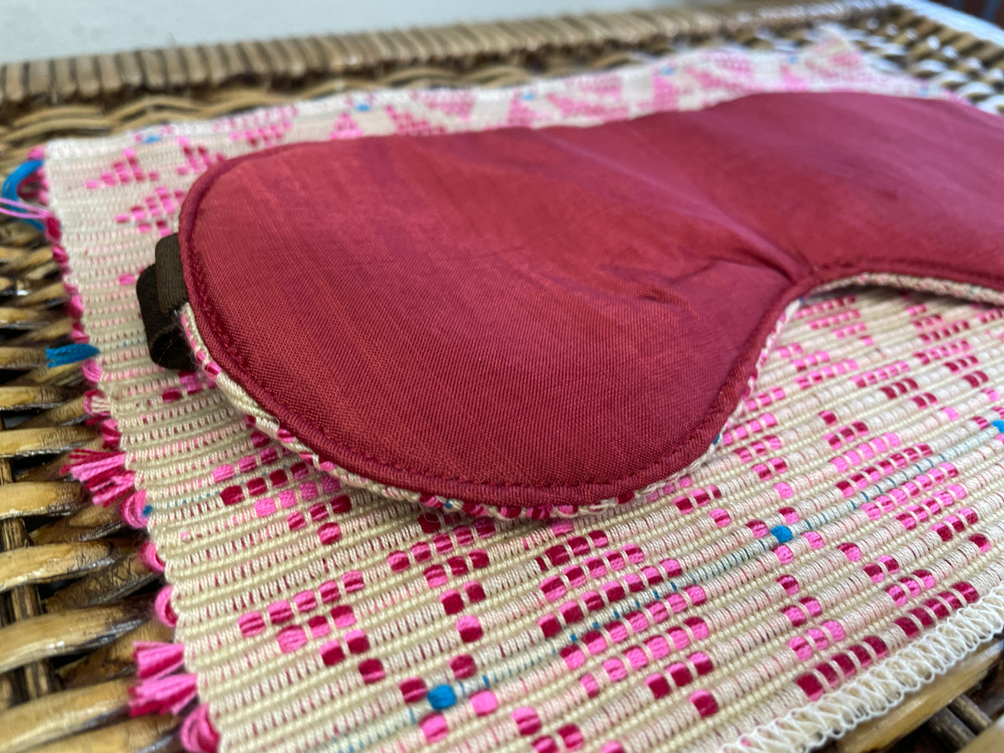 Handwoven Silk-Lined Artisan Eye Mask