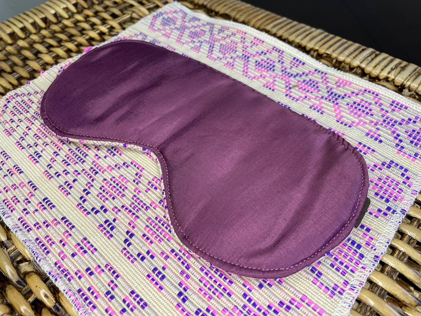 Handwoven Silk-Lined Artisan Eye Mask