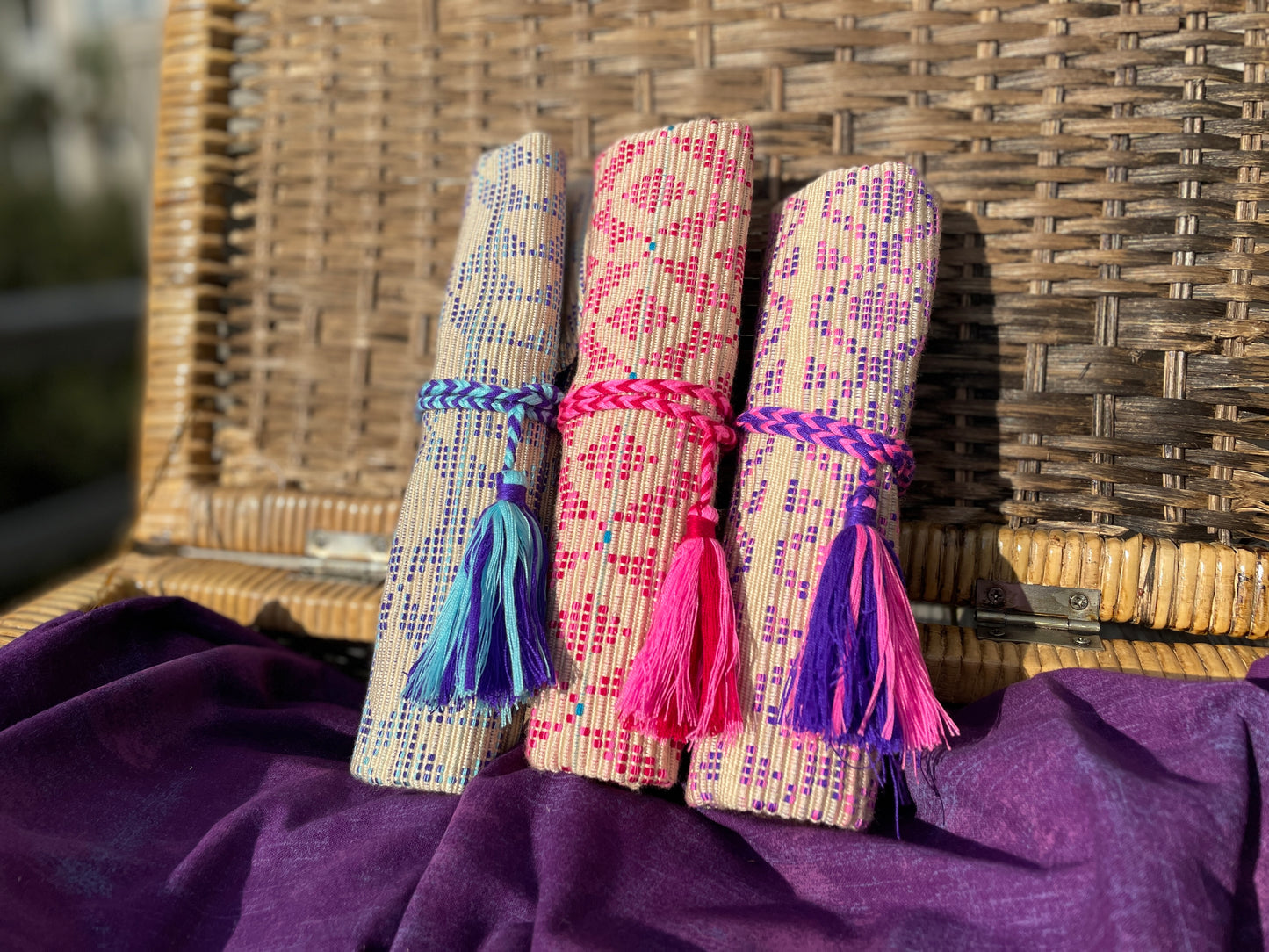 Handwoven Eco-friendly Artisan Utensil Wrap