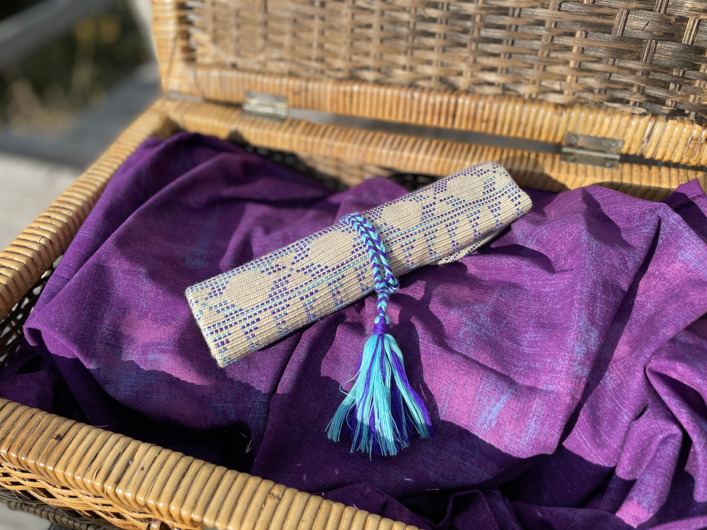 Handwoven Eco-friendly Artisan Utensil Wrap