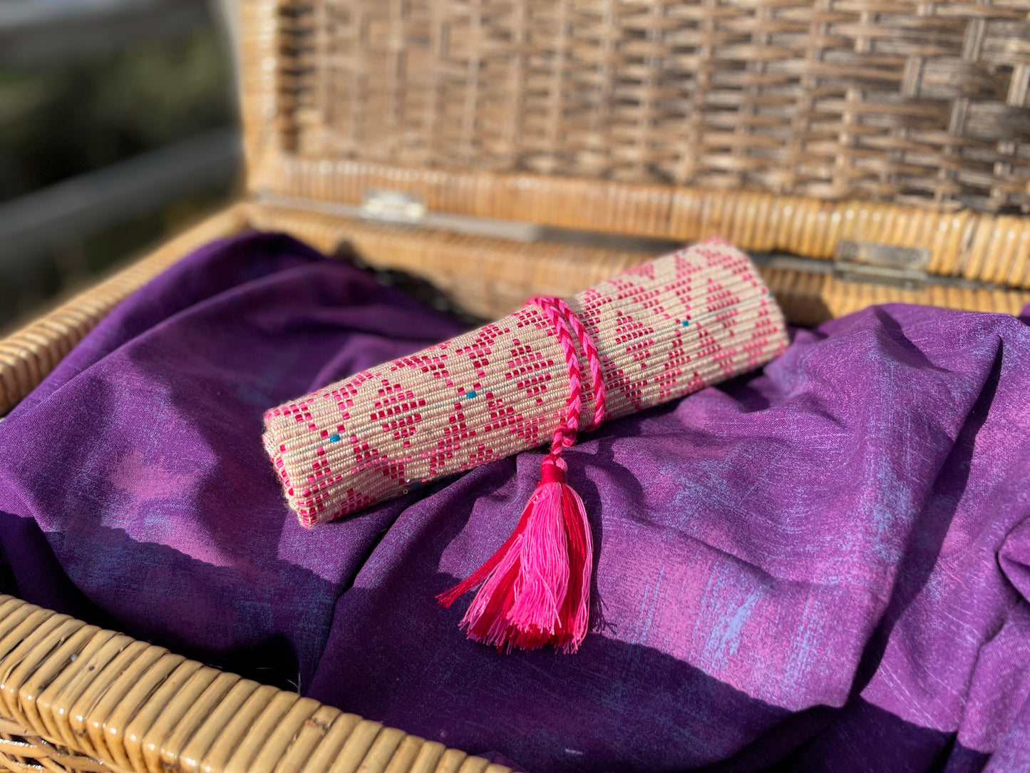 Handwoven Eco-friendly Artisan Utensil Wrap