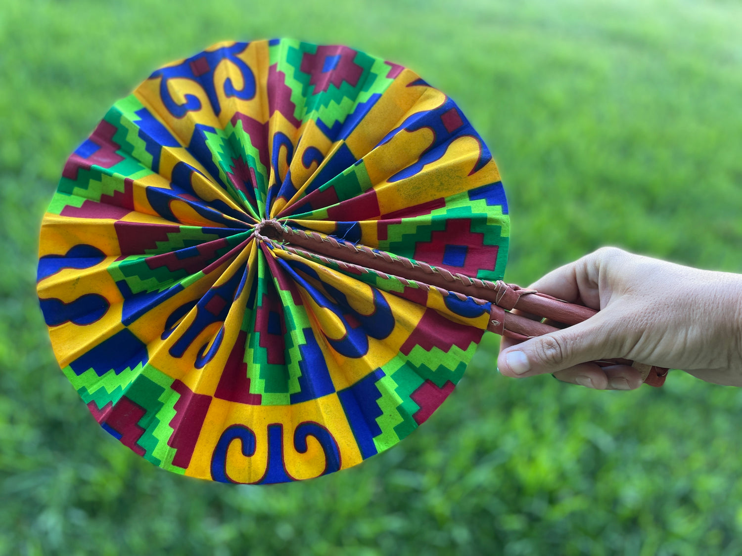 African print on sale fan