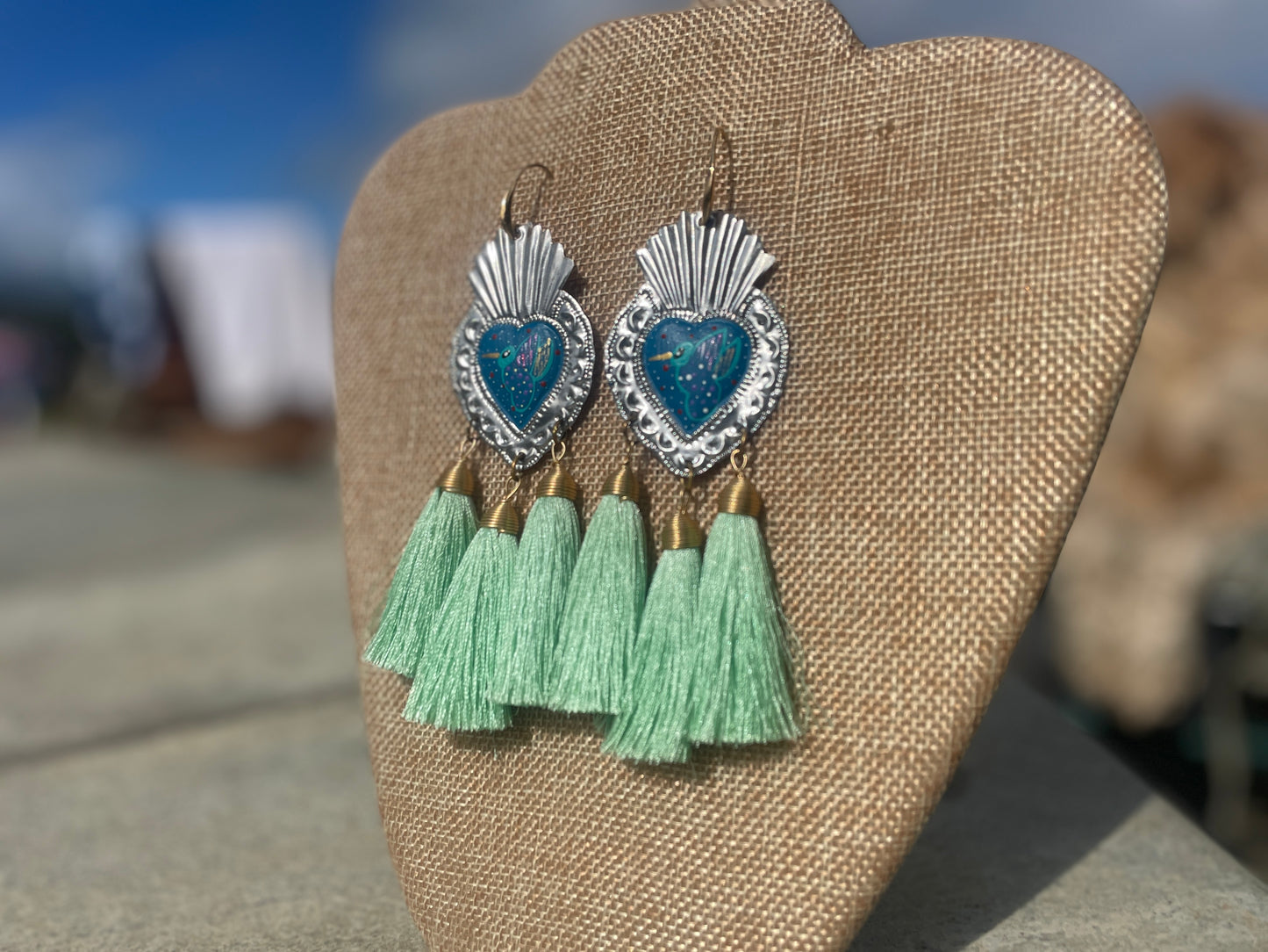 Hojala - Hand-Painted Oaxacan Earrings