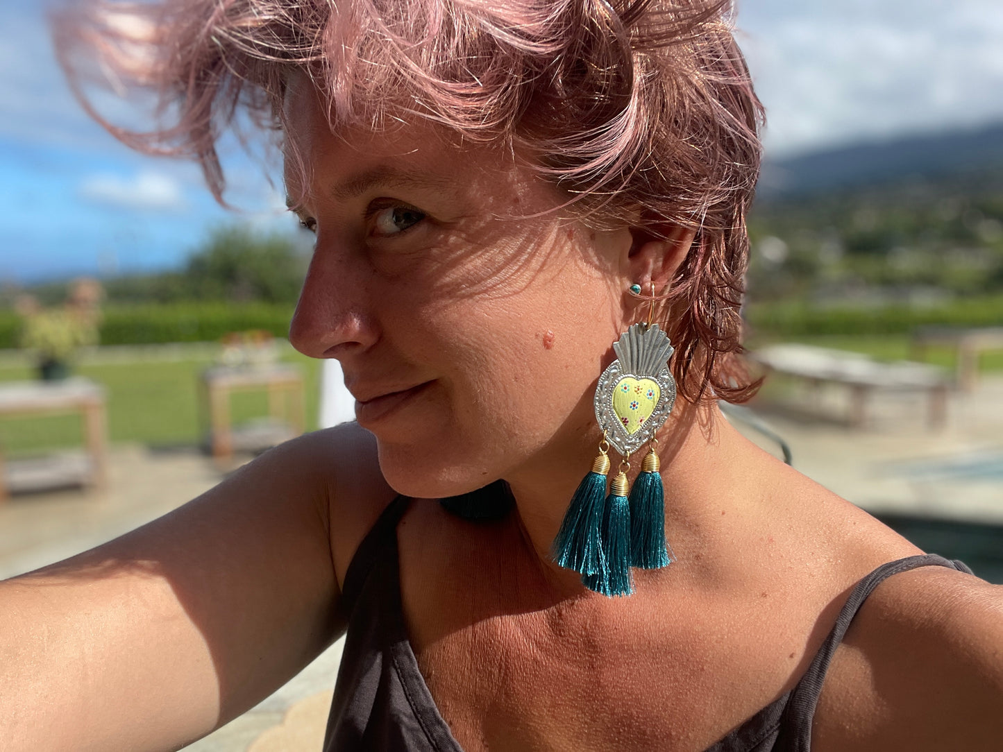 Hojala - Hand-Painted Oaxacan Earrings