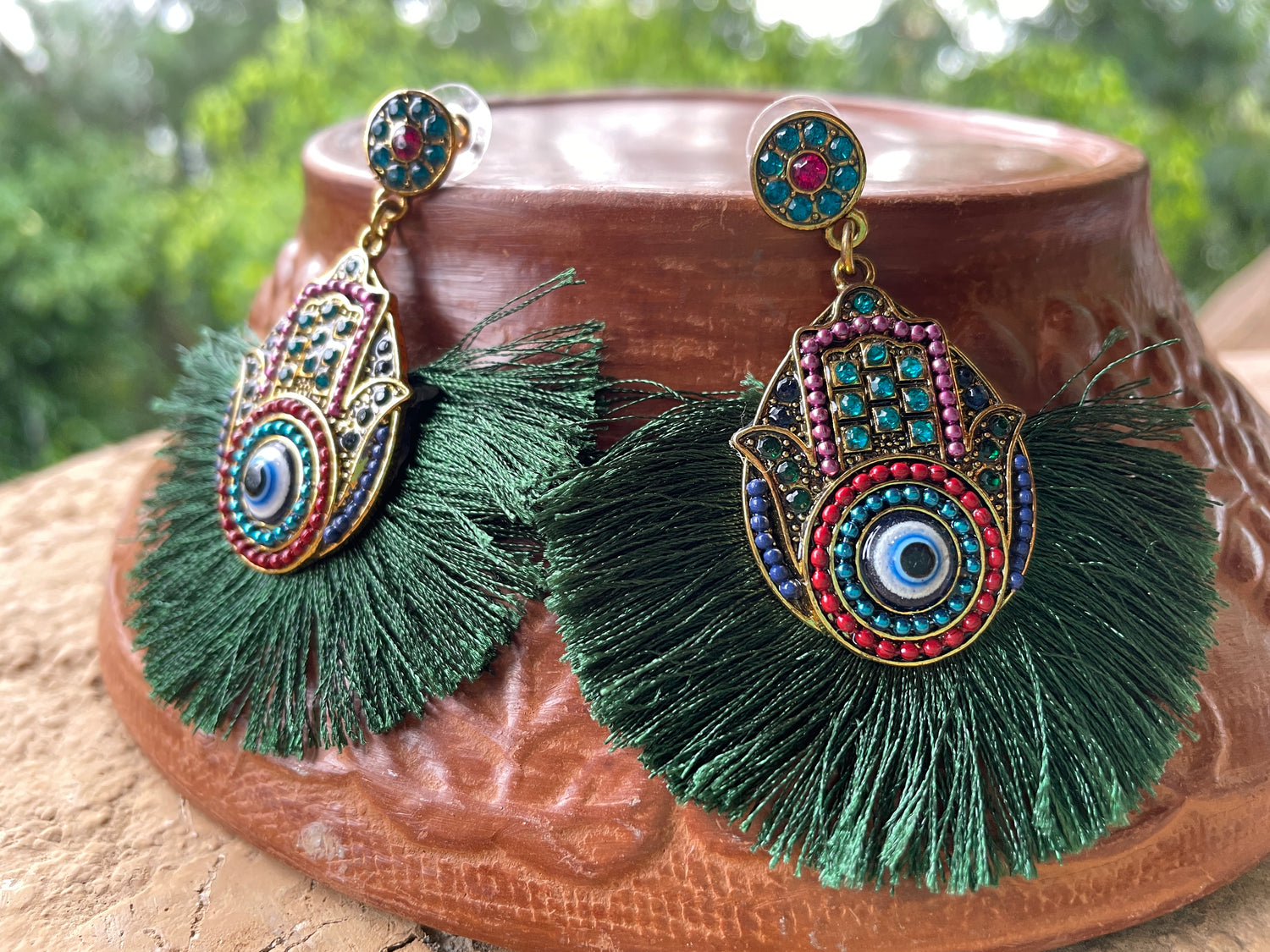 Hamsas Sparkle Artisan Earrings